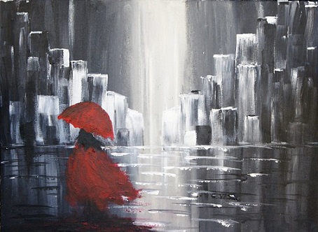 22.08 Atelier de pictura: Girl with Red Umbrella