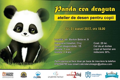 31.08 Atelier de desen pentru copii: Panda cea draguta
