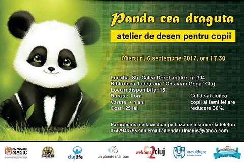 6.09 Atelier de desen pentru copii: Panda cea draguta