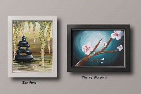 17.04 Atelier de pictura: Zen Pond & Cherry Blossoms
