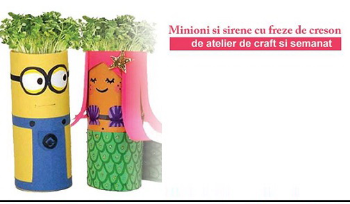 25.04 Atelier de craft si semanat: Minioni si sirene cu par de creson