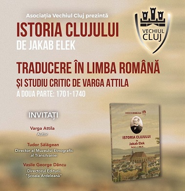 27.11 Lansare de carte: Istoria Clujului