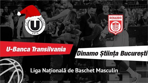 22.12 Eveniment sportiv: U-Banca Transilvania – Dinamo Știința București