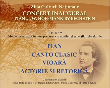 15.01 Concert inaugural:  Pianul marca W. Hoffmann by Bechstein