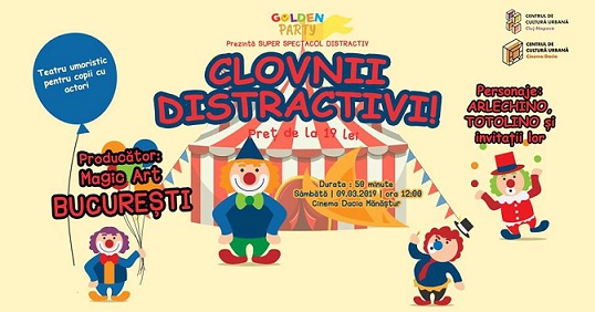 9.03 Eveniment pentru copii: Clovnii Distractivi