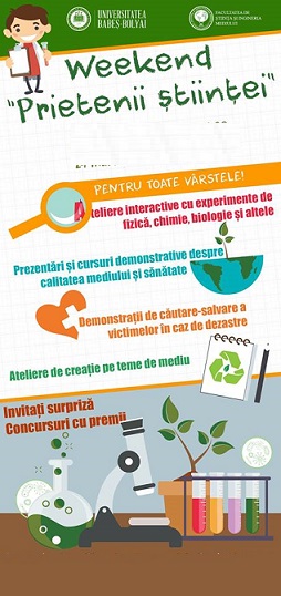 22-24.03 Eveniment pentru copii: Weekend Prietenii stiintei