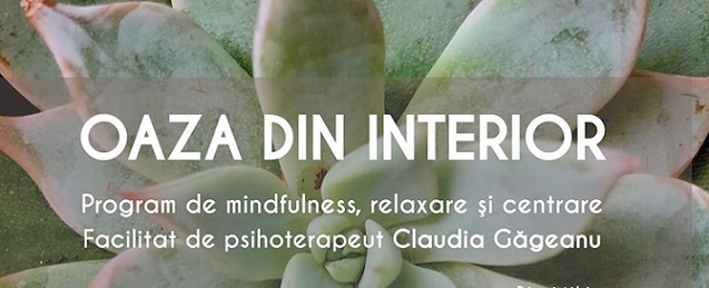 27.08 Program de mindfulness, relaxare și centrare: Oaza din interior
