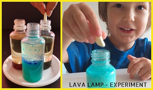 12.01 Experimente pentru copii: Lava lamp și eprubetă în 2 culori