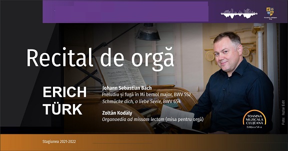 19.10 Recital de orgă – Erich Türk