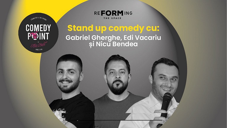 13.02 Stand up Comedy cu Gabriel Gherghe, Edi Vacariu și Nicu Bendea