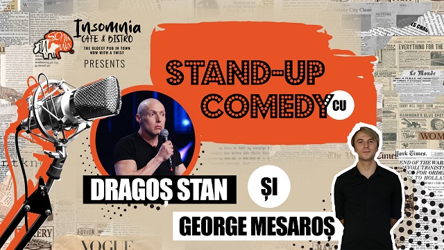 14.04 Stand-up Comedy cu Dragoș Stan și George Mesaroș