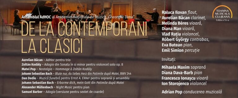 18.10 Recital: De la contemporani la clasici – Ansamblul AdHOC