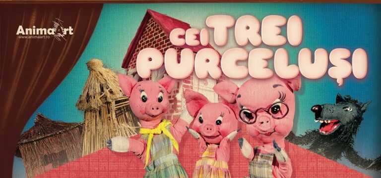 19.02 Spectacol de teatru de păpuși: Cei trei purceluși