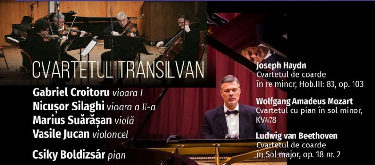 13.12 Recital cameral: Cvartetul Transilvan şi Csíky Boldizsár