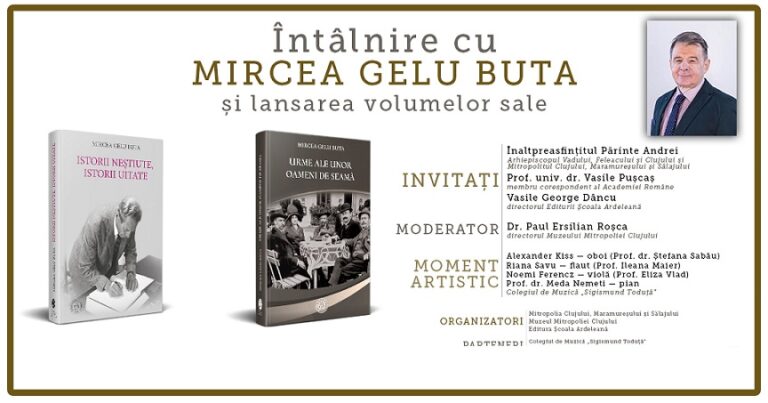 30.03 Lansare de carti: Istorii neștiute, istorii uitate și Urme ale unor oameni de seamă