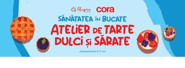 21.04 Eveniment pentru copii: Atelier de tarte dulci și sărate