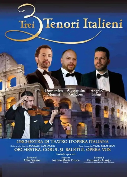 24.05 Spectacol: 3 Tenori Italieni