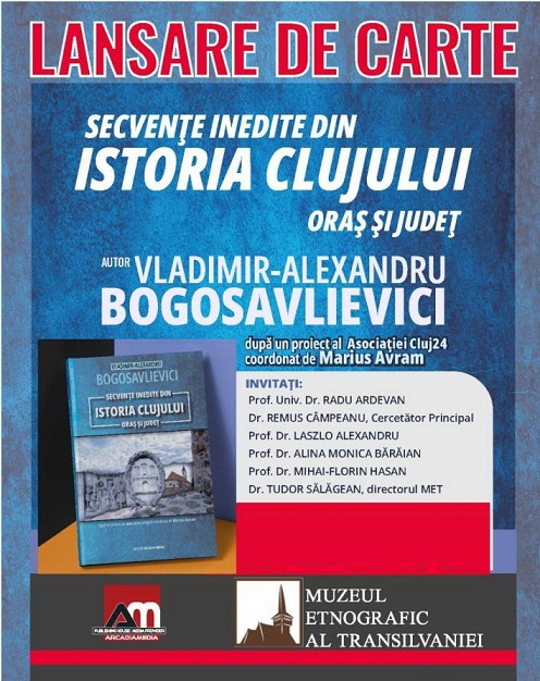 25.05 Lansare de carte: Secvențe inedite din istoria Clujului – oraș și județ