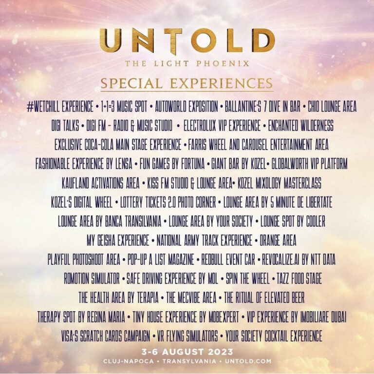 Experiențe unice la Untold 2023