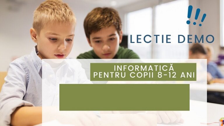 27.09 Atelier demo: Informatica pentru copii