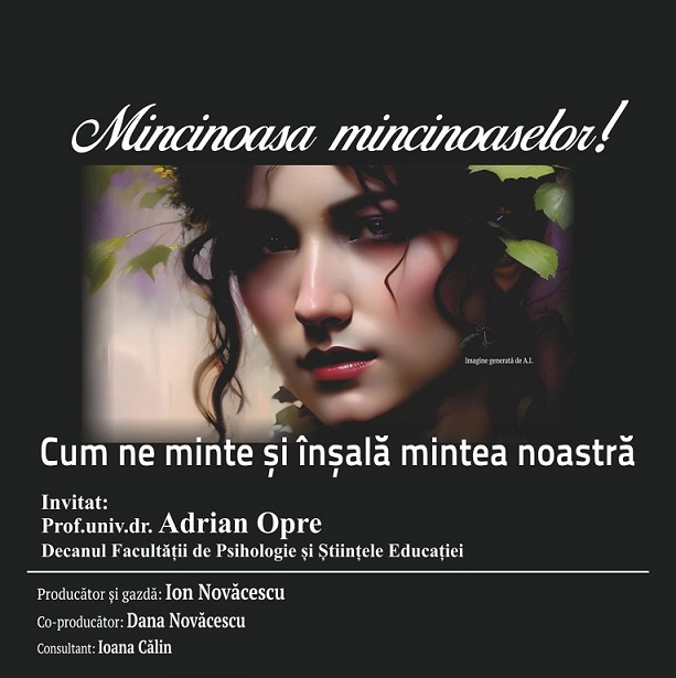 20.10 Conferința: Mincinoasa mincinoaselor! Cum te minte și te înșală mintea ta