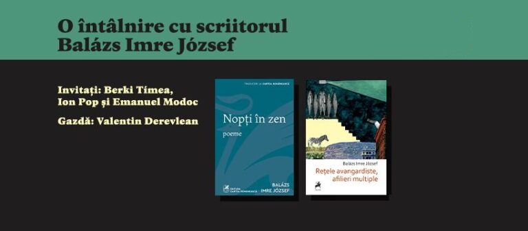 2.11 Lansare de carte: O întâlnire cu scriitorul Balázs Imre József