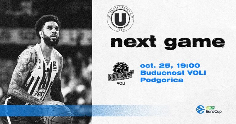 25.10 Eveniment sportiv: U-BT vs. Buducnost VOLI Podgorica