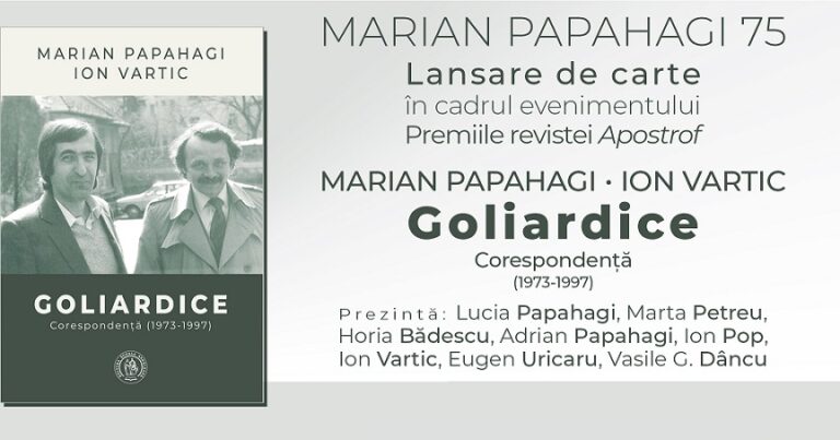29.11 Lansare de carte: Goliardice. Corespondență