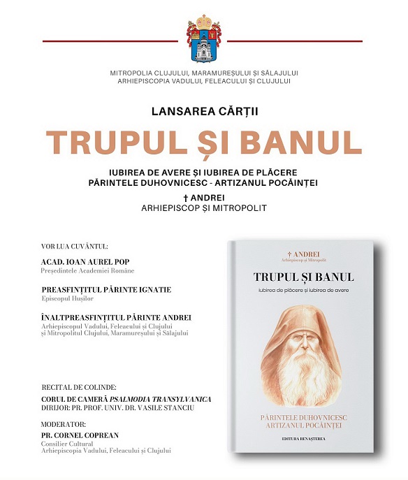 30.11 Lansare de carte: Trupul și banul: iubirea de plăcere și iubirea de avere