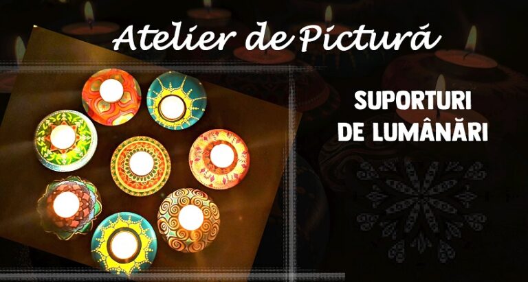 10.12 Atelier de pictat mandale pe suporturi de lumânări din lemn