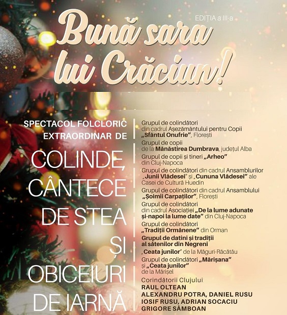 14.12 Spectacol de colinde și cântece de stea: Bună sara lui Crăciun!