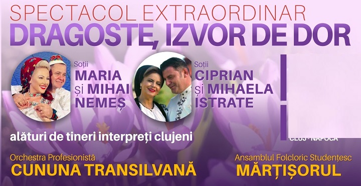 22.02 Spectacol de folclor: Dragoste, izvor de dor