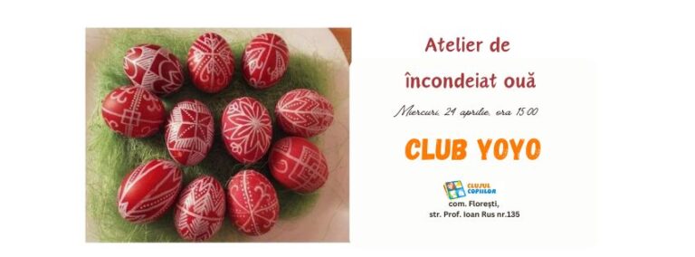 24.04 Eveniment pentru copii: Atelier de încondeiat ouă