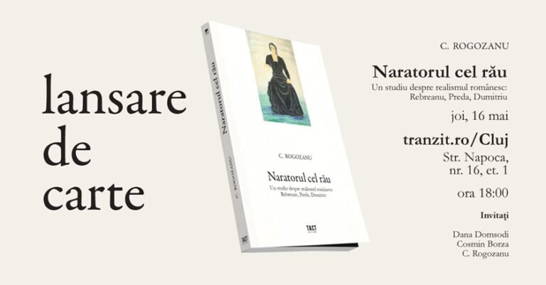 16.05 Lansare de carte: Naratorul cel rau