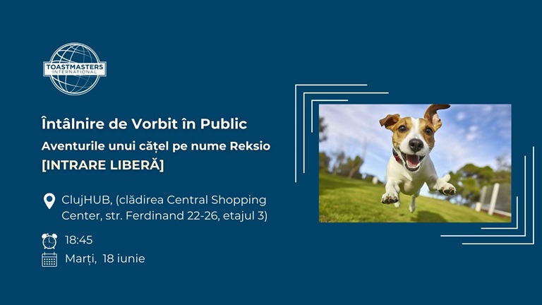 18.06 Întâlnire de vorbit in public: Aventurile unui catel pe nume Reksio
