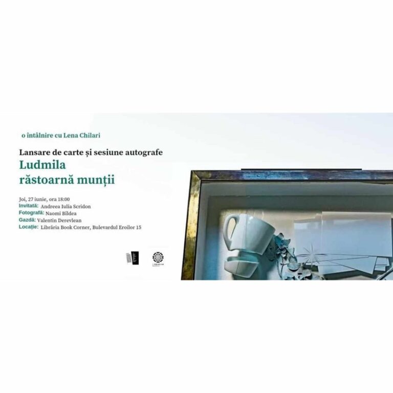 27.06 Lansare de carte: Ludmila răstoarnă munții