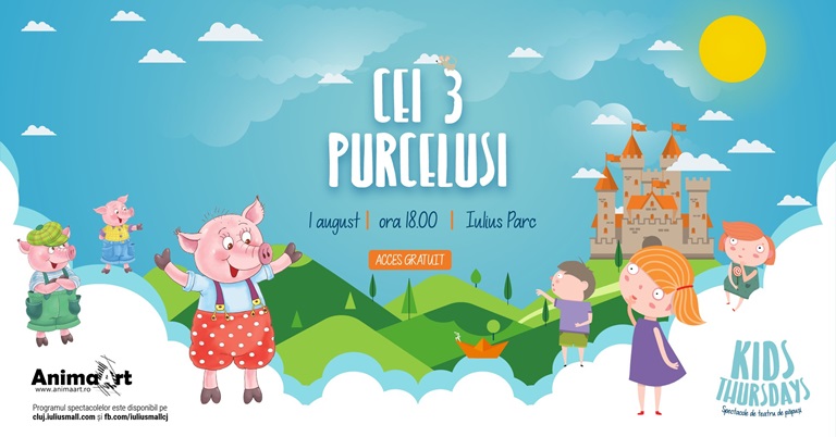 1.08 Kids Thursday – Teatru de Păpuși: Cei trei purceluși