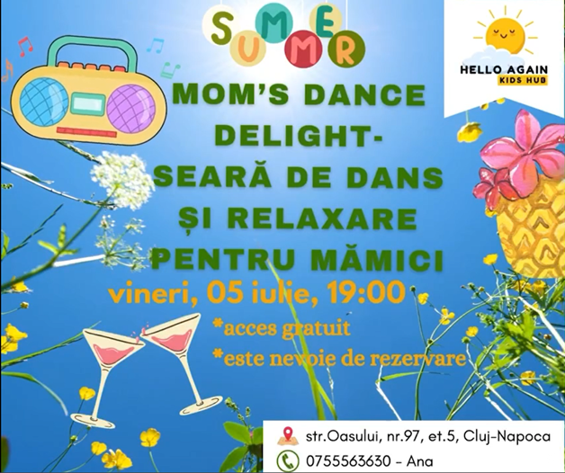 5.07 Seară de Dans și Relaxare pentru Mămici: Mom’s Dance Delight