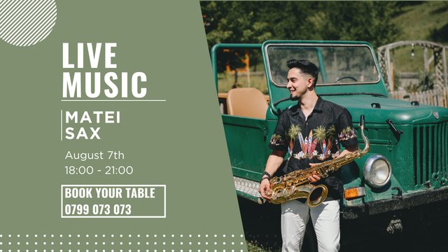 7.08 Muzică live: Matei Sax