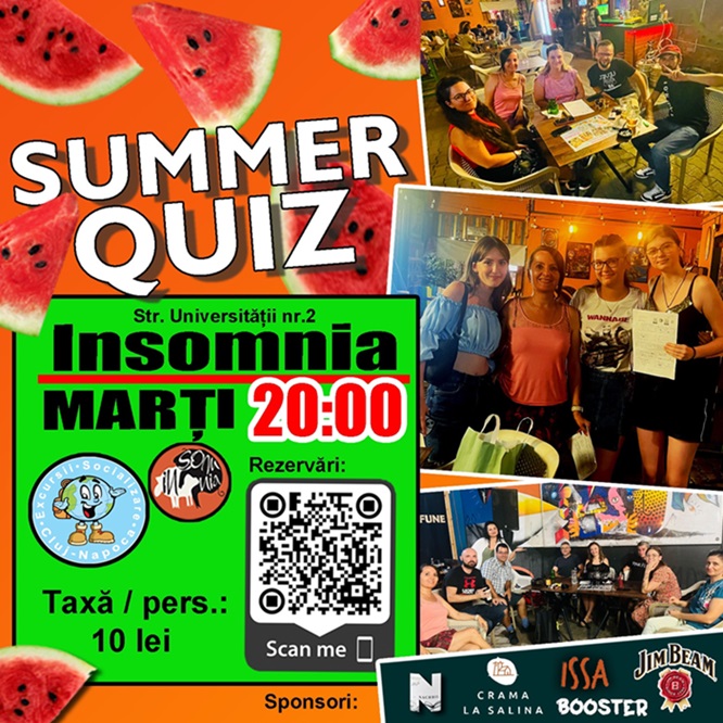 20.08 Concurs de cultură generală: Quiz Night