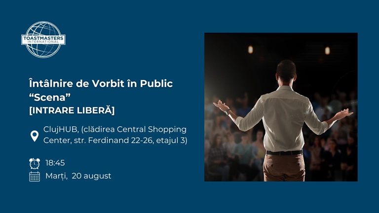 20.08 Întâlnire de vorbit in public: Scena