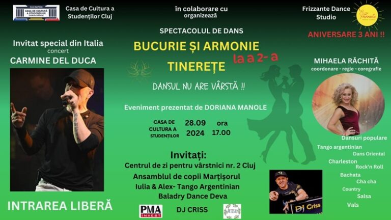 28.09 Spectacol de dans: Bucurie si armonie la a 2-a tinerete
