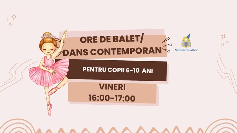 18.10 Cursuri de dans contemporan/balet pentru copii 6-10 ani