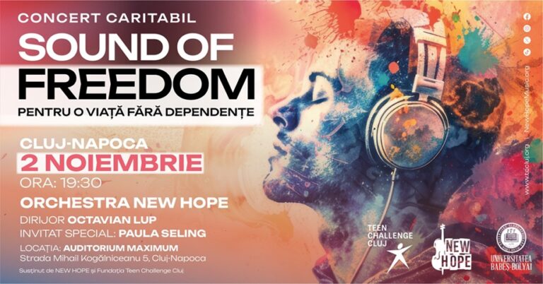 2.11 Concert caritabil: SOUND OF FREEDOM: Pentru o viață fără dependențe