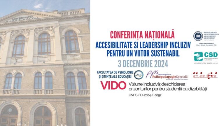 3.12 Conferința: Accesibilitate și Leadership Incluziv pentru un Viitor Sustenabil