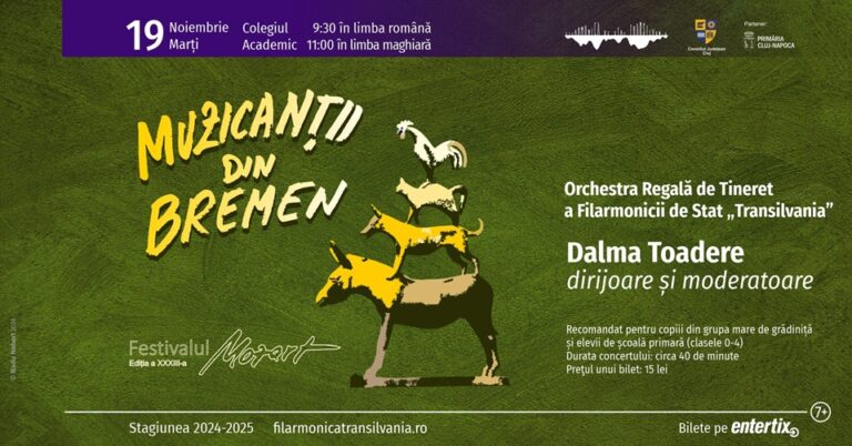 19.11 Concert pentru copii: Muzicantii din Bremen