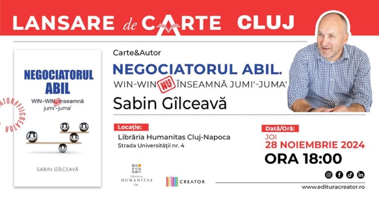 28.11 Lansare de carte: Negociatorul abil