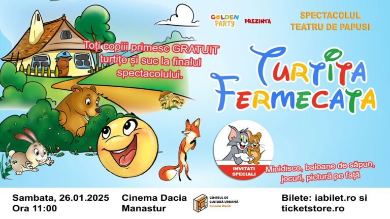 26.01 Spectacol de teatru de papusi: Turtita fermecata