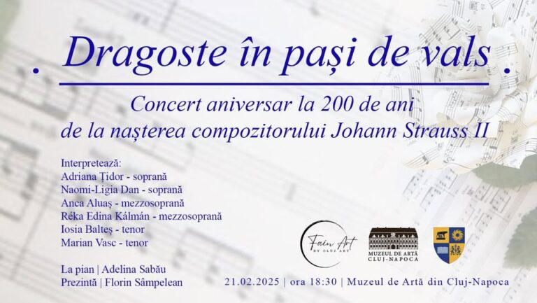 21.02 Concert aniversar Johann Strauss: Dragoste în pași de vals