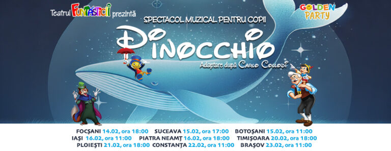 9.03 Spectacol cu păpuși: Pinocchio